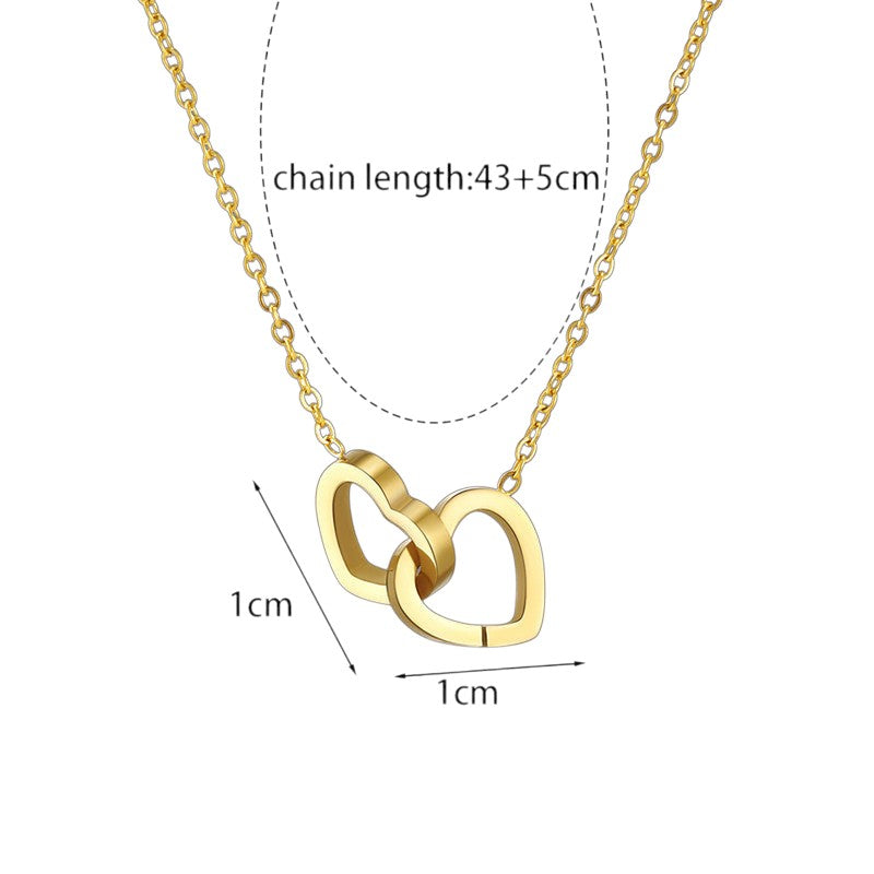 Entangled Hearts Necklace | Italian Gold Plated - SACH JEWELS