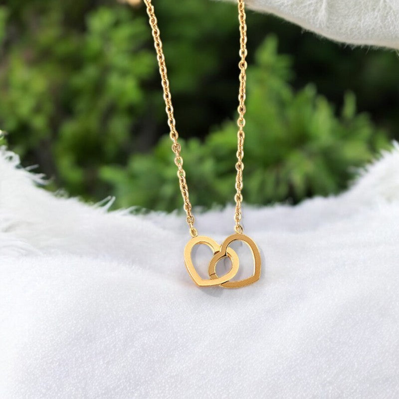 Entangled Hearts Necklace | Italian Gold Plated - SACH JEWELS