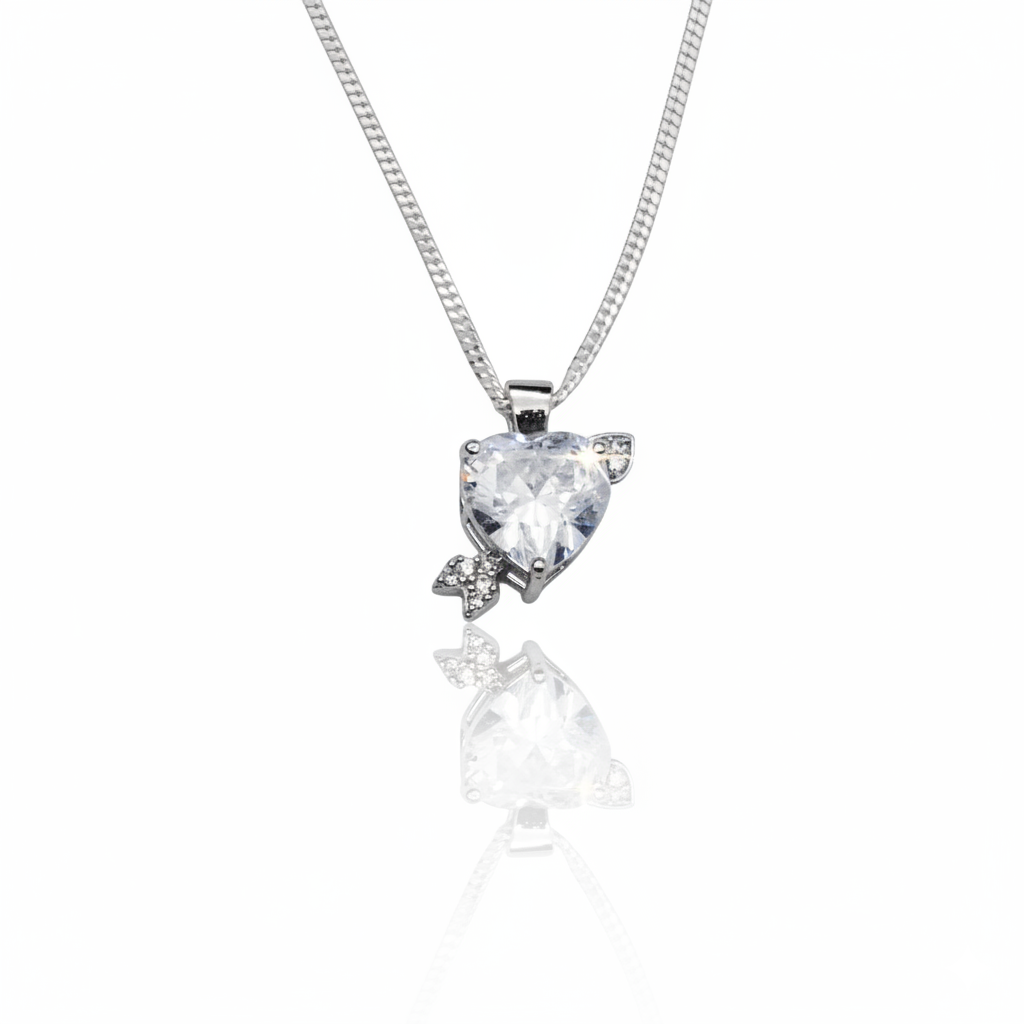 Love Diamond Heart Necklace | 925 Sterling Silver SACH JEWELS
