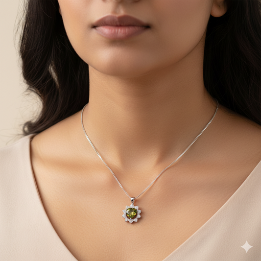 Fusion Heart Diamond Studded Necklace | 925 Sterling Silver SACH JEWELS