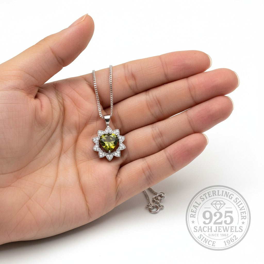 Fusion Heart Diamond Studded Necklace | 925 Sterling Silver SACH JEWELS