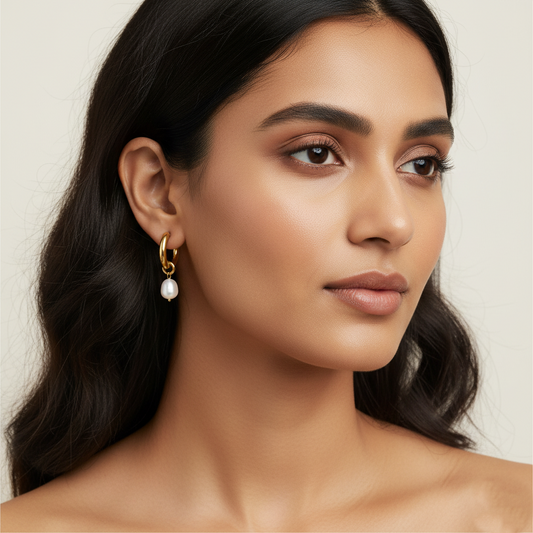 Pearl Whisper Drop Earrings | Italian Gold Plated SACH JEWELS