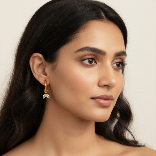 Fishtail Grace Drop Earrings | Italian Gold Plated SACH JEWELS