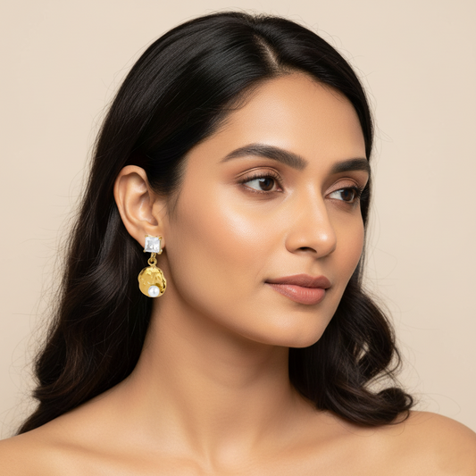 Twilight Bind Drop Earrings | Italian Gold Plated SACH JEWELS