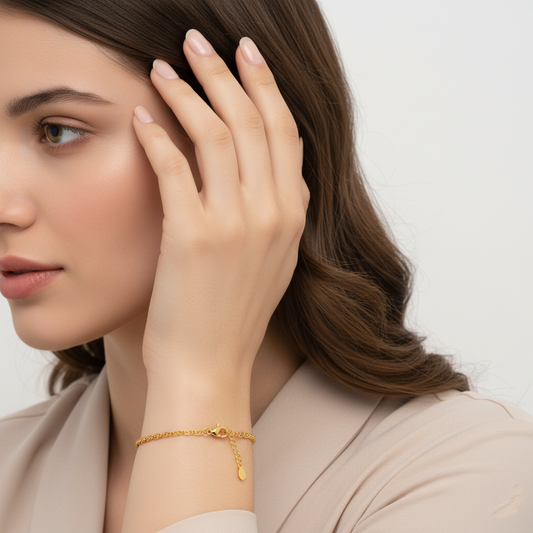 Eterna Twist Gold Chain Bracelet | Italian Gold Plated SACH JEWELS