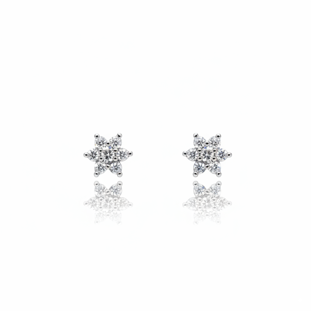 Shooting Star Diamond Studded Stud Earrings | 925 Sterling Silver SACH JEWELS