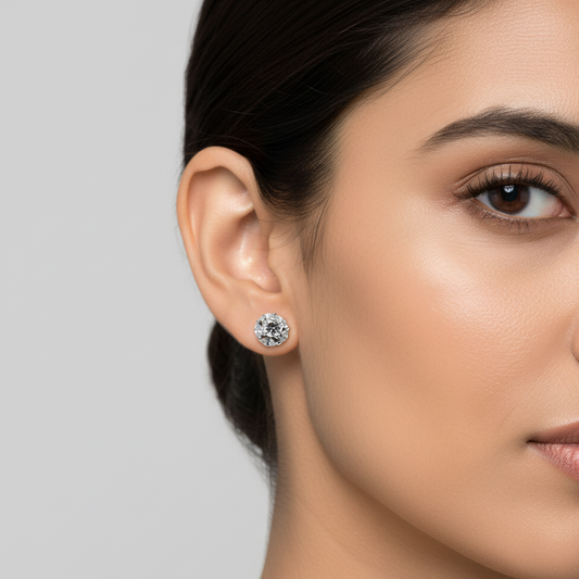 Lil Diamond Stud Earrings| 925 Sterling Silver SACH JEWELS