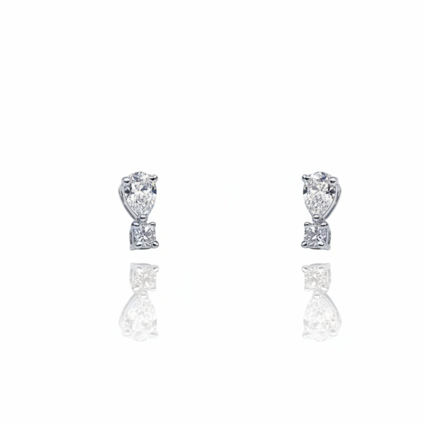 Dainty Diamond Drop Earrings | 925 Sterling Silver SACH JEWELS
