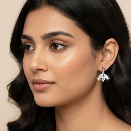 Triple leaf Earring | 925 Sterling Silver SACH JEWELS