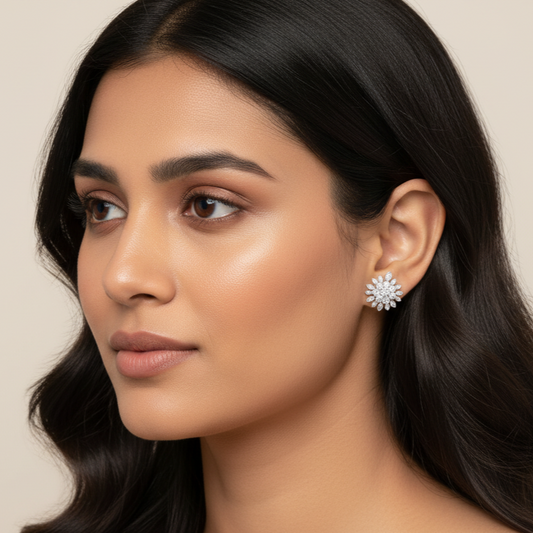 Multiple Petal Flower Earring | 925 Sterling Silver SACH JEWELS