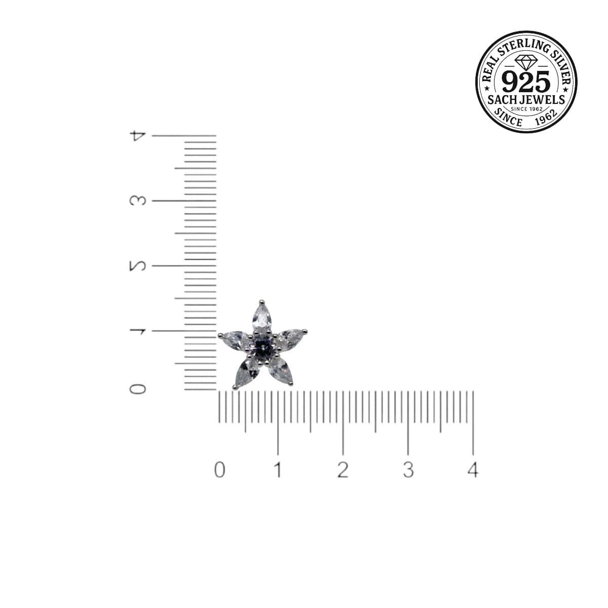 Star Diamond Studded Stud Earrings | 925 Sterling Silver SACH JEWELS