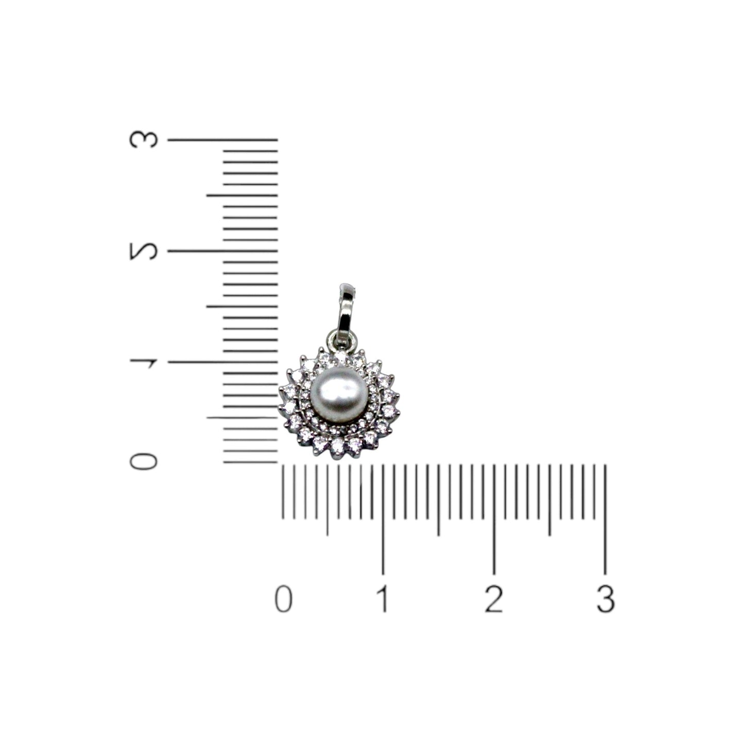 Diamond Studded Sparkling Pearl Pendant Only | 925 Sterling Silver - SACH JEWELS