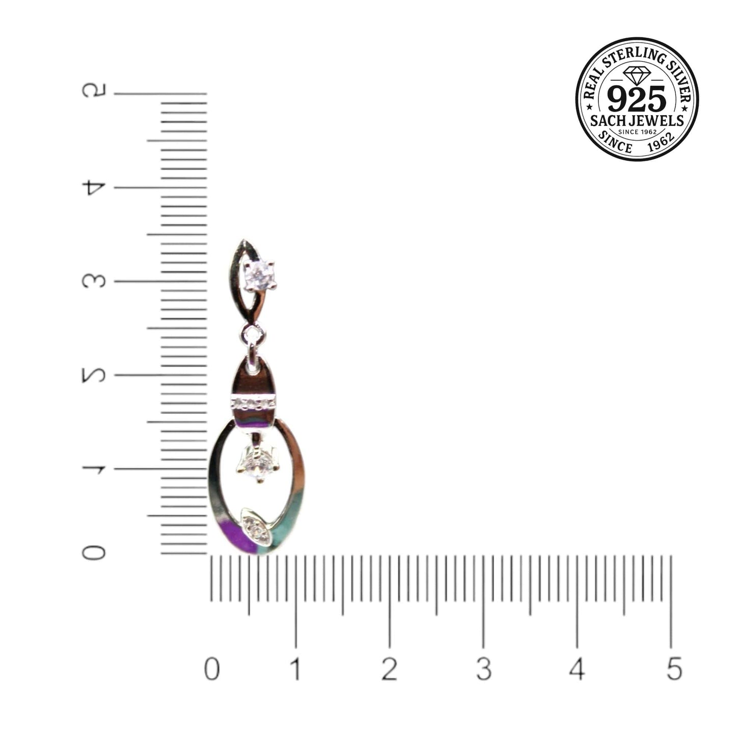 Drop Diamond Studded Earrings | 925 Sterling Silver SACH JEWELS