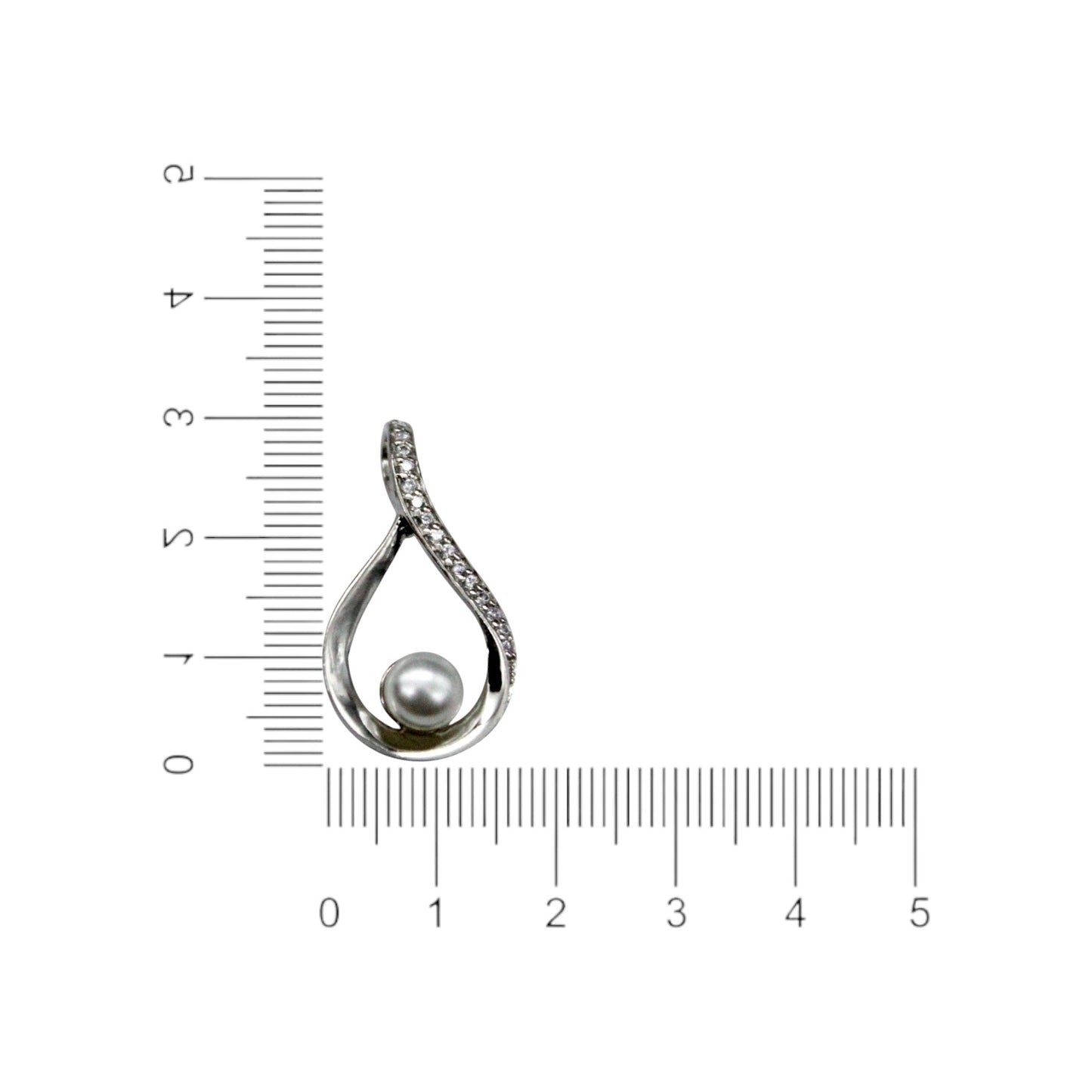 Diamond Studded Infinity Pearl Pendant Only | 925 Sterling Silver SACH JEWELS