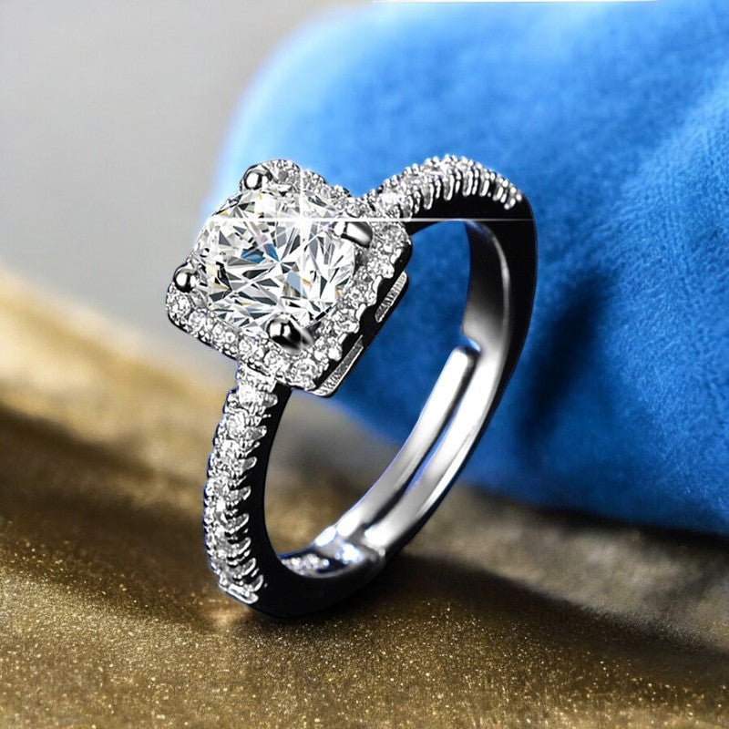Diamond Italian Silver Plated Ring | Italian Silver Plated - SACH JEWELS