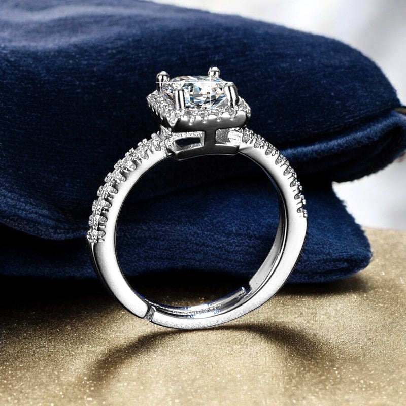 Diamond Italian Silver Plated Ring | Italian Silver Plated - SACH JEWELS