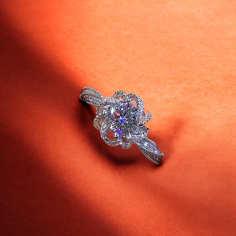 Twisted Petal Italian Silver Plated Ring | Italian Silver Plated - SACH JEWELS