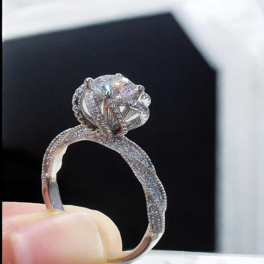 Twisted Petal Italian Silver Plated Ring | Italian Silver Plated - SACH JEWELS