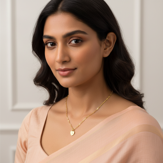 Gold Heart Initial Necklace | Italian Gold Plated SACH JEWELS