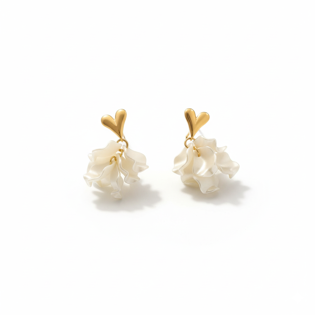 Golden Bloom Drop Earrings | Italian Gold Plated SACH JEWELS
