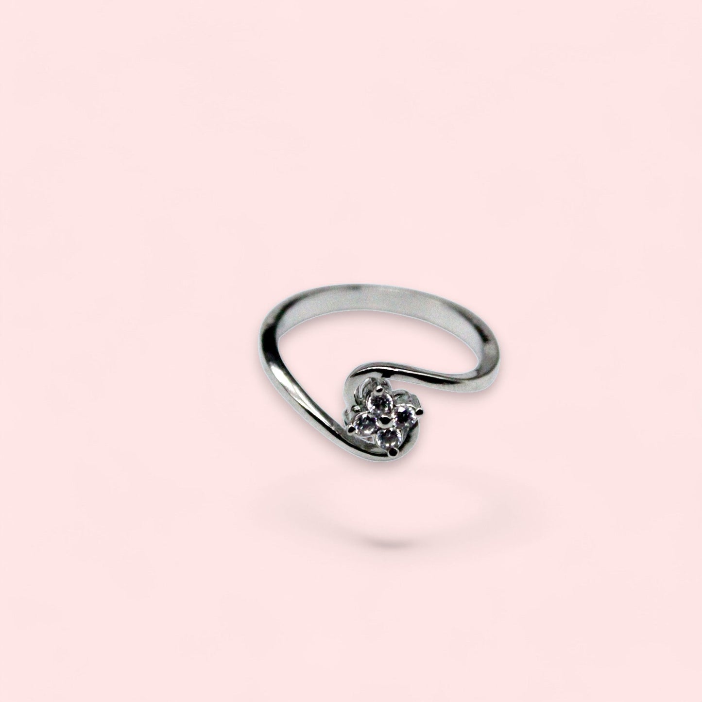 Twisted Flower Studded Rings | 925 Sterling Silver - SACH JEWELS