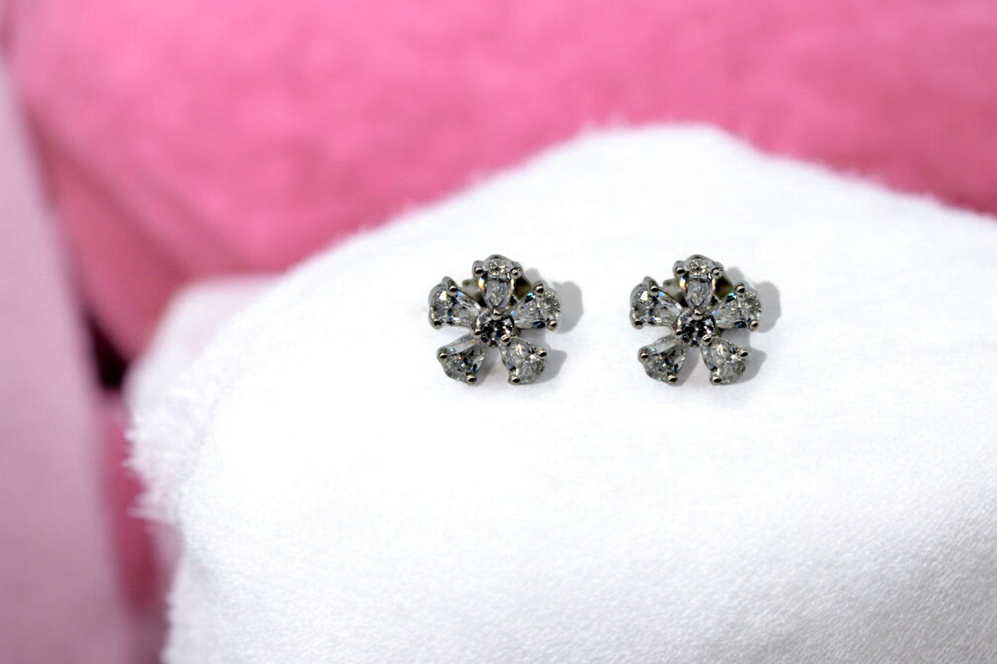 5 petals flower Stud Earrings | 925 Sterling Silver - SACH JEWELS
