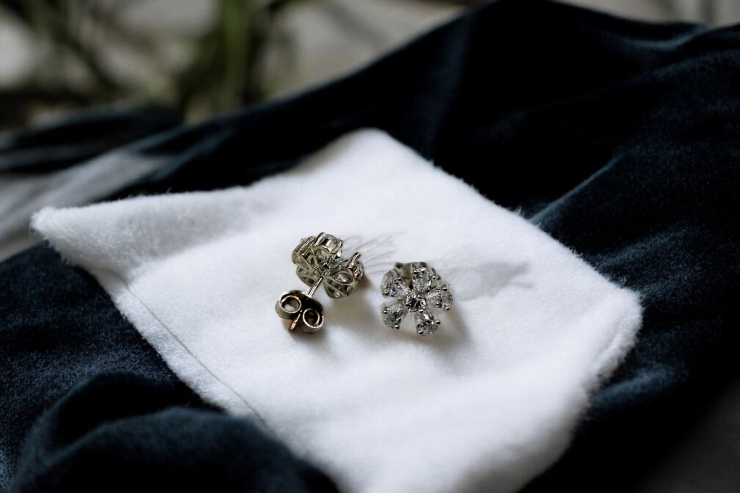 5 petals flower Stud Earrings | 925 Sterling Silver - SACH JEWELS