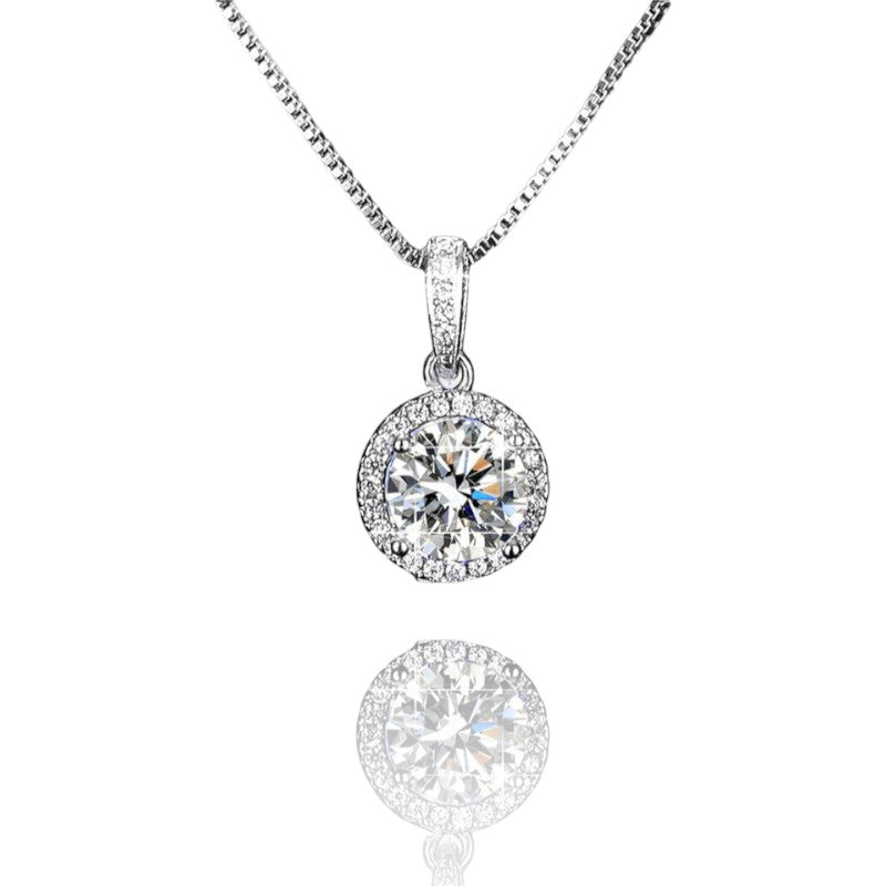 Gorgeous Diamond Pendant Necklace | Italian Silver Plated SACH JEWELS