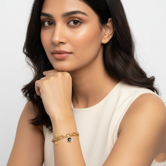 Charm Chain Bracelet | Italian Gold Plated SACH JEWELS