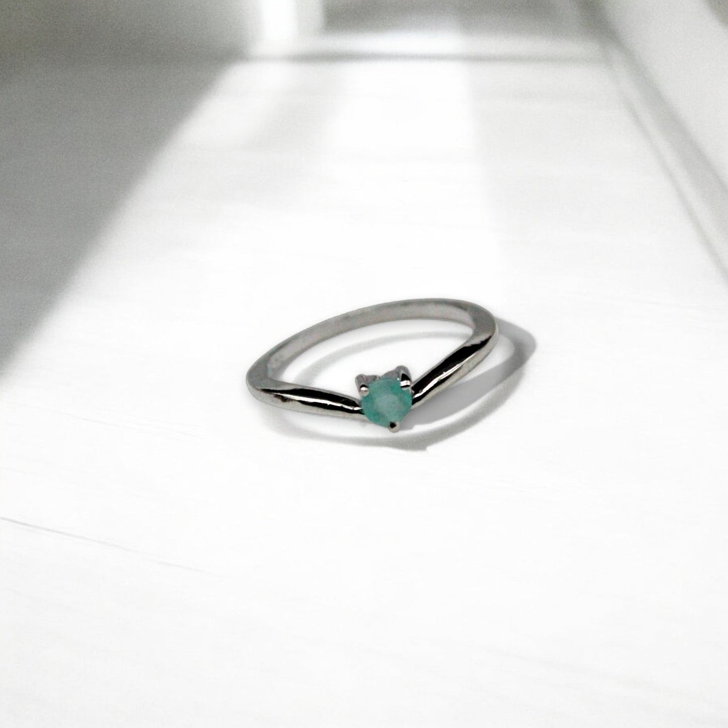 Bluish Grey Stone Ring | 925 Sterling Silver - SACH JEWELS