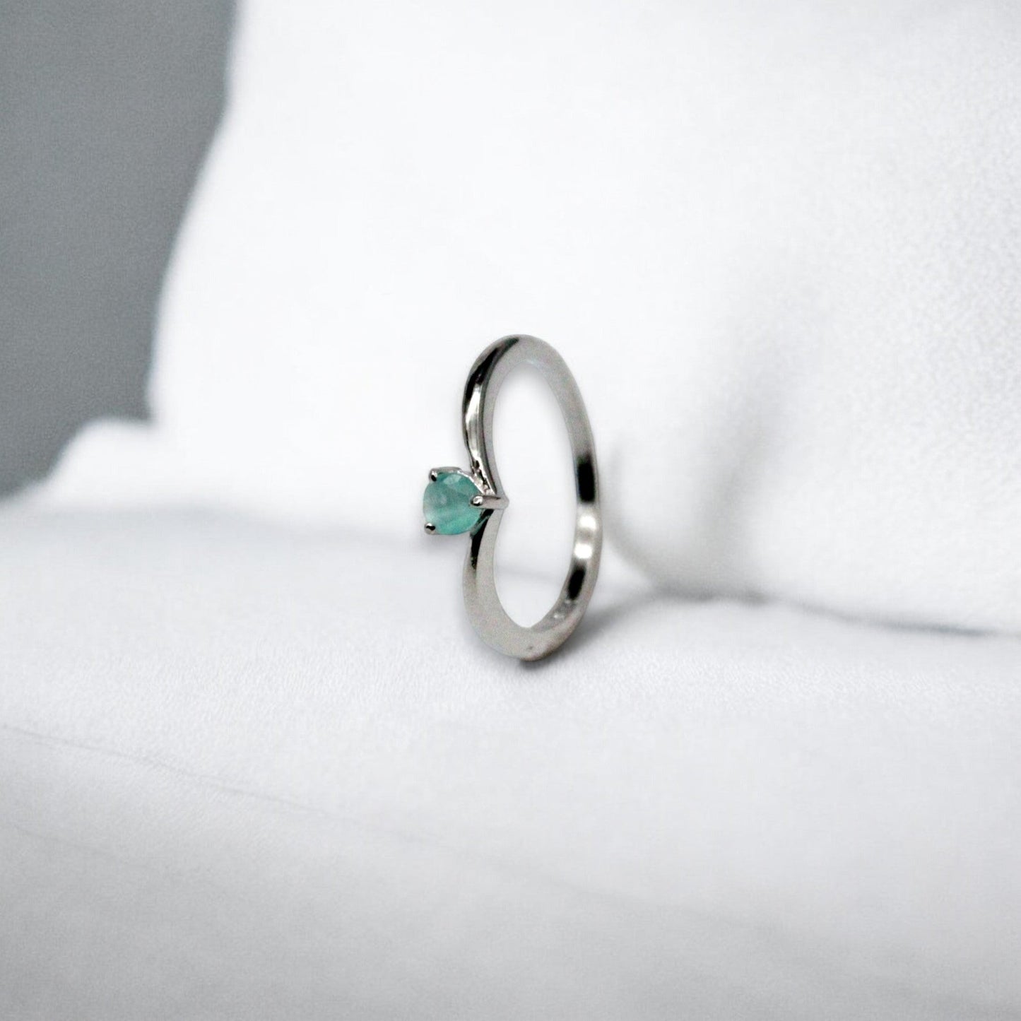 Bluish Grey Stone Ring | 925 Sterling Silver - SACH JEWELS