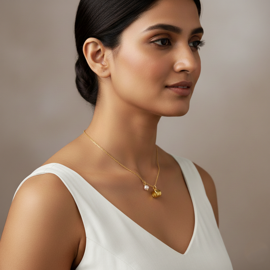 The Coffee Date Pearl Necklace | Italian Gold Plated SACH JEWELS