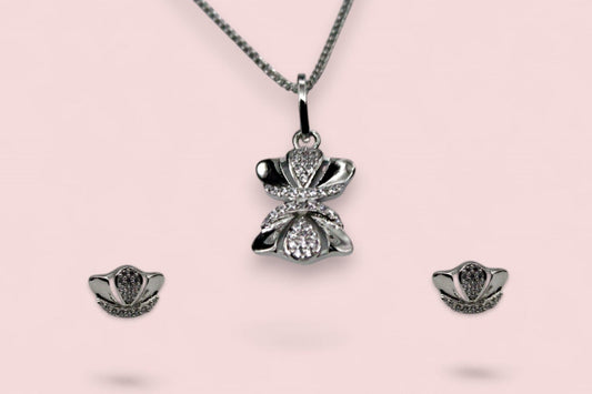 Premium Infinity Diamond Studded Pendant Set | 925 Sterling Silver - SACH JEWELS