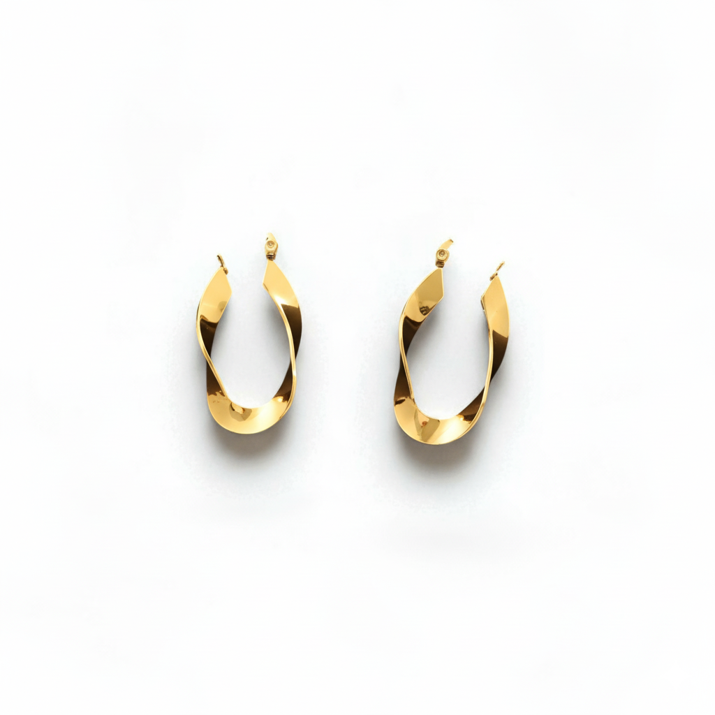 Twist Luxe Hoops Earrings | Italian Gold Plated SACH JEWELS