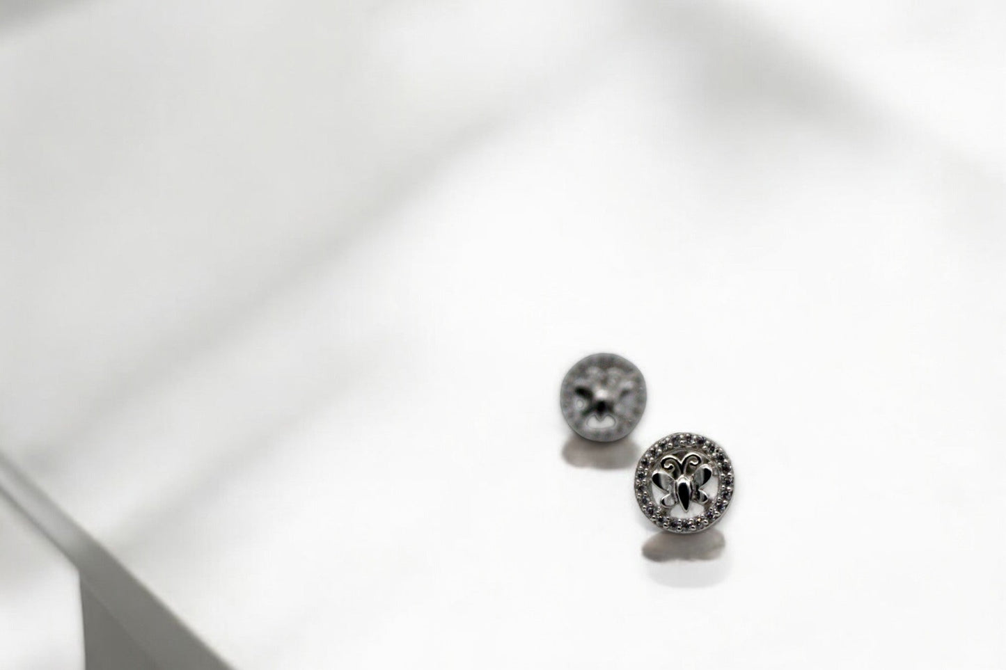 Butterfly Circle Diamond Studded Pendant Set | 925 Sterling Silver - SACH JEWELS