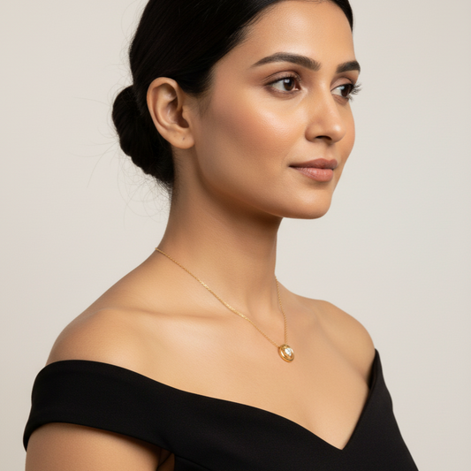 Eternal Orbit Pendant Necklace | Italian Gold Plated SACH JEWELS