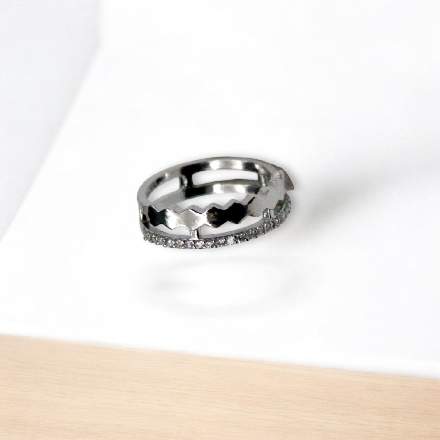 Wheel Cut diamond Ring | 925 Sterling Silver - SACH JEWELS