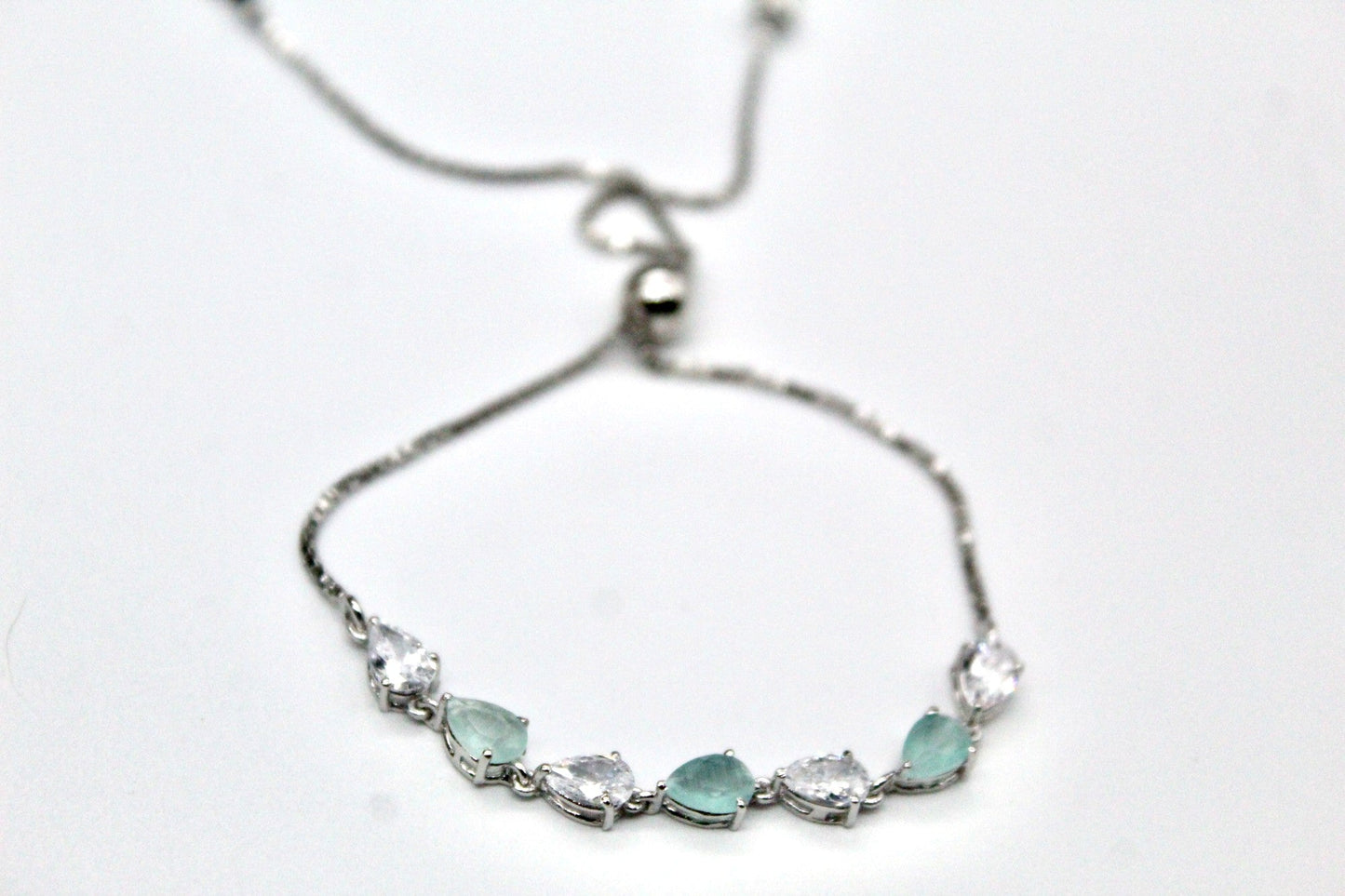 Premium Viridian Green Stone Studded Diamond Bracelets | 925 Sterling Silver - SACH JEWELS