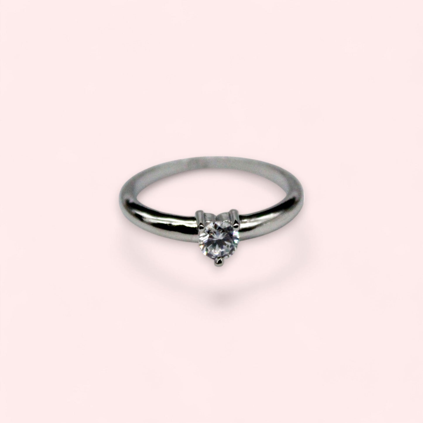 Diamond Heart Stud Ring | 925 Sterling Silver - SACH JEWELS