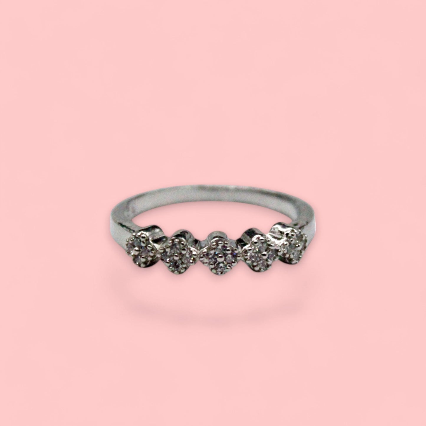 Diamond Studded Rail Ring | 925 Sterling Silver - SACH JEWELS