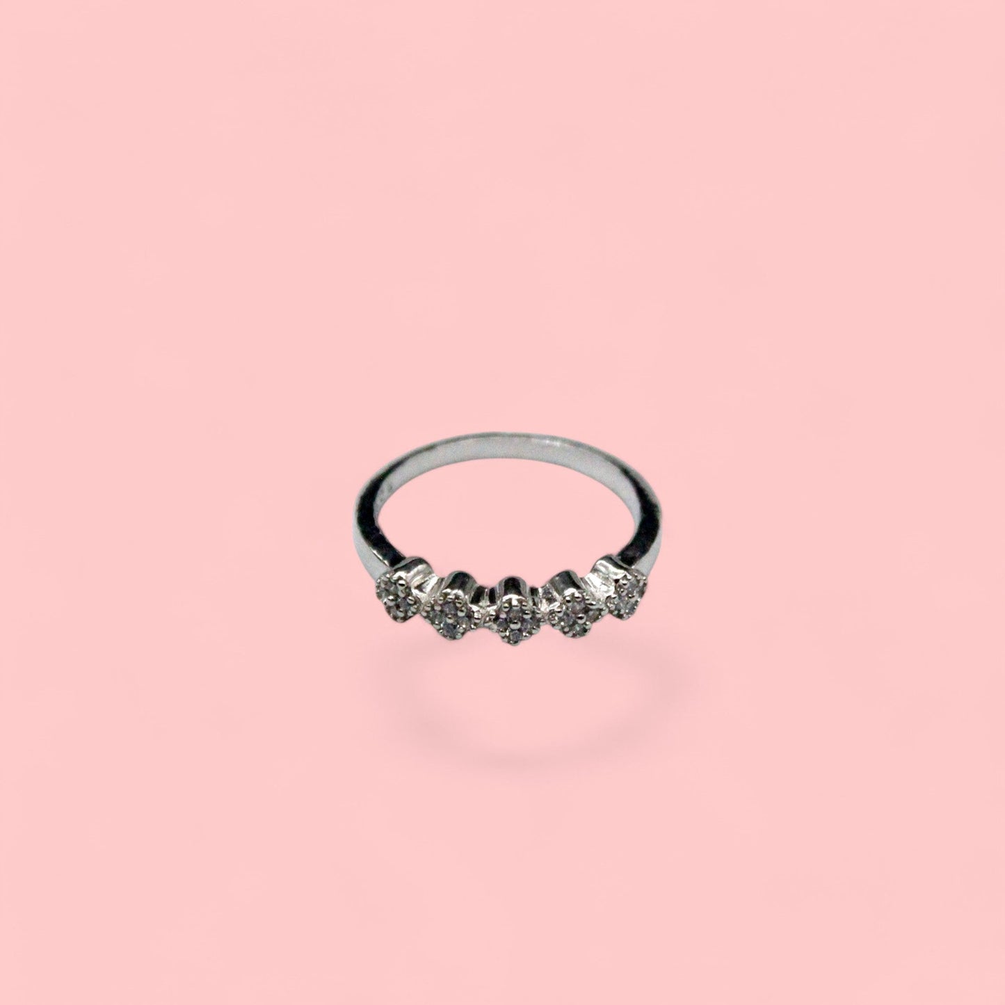 Diamond Studded Rail Ring | 925 Sterling Silver - SACH JEWELS