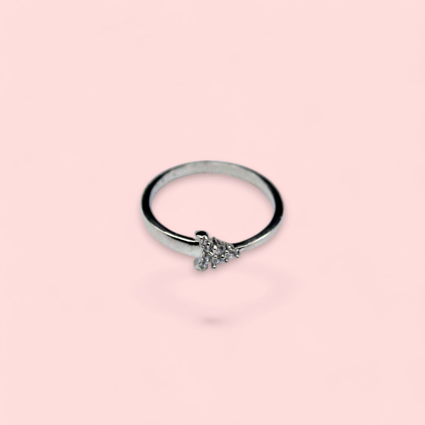Arrow Spot Diamond Stud Ring | 925 Sterling Silver - SACH JEWELS