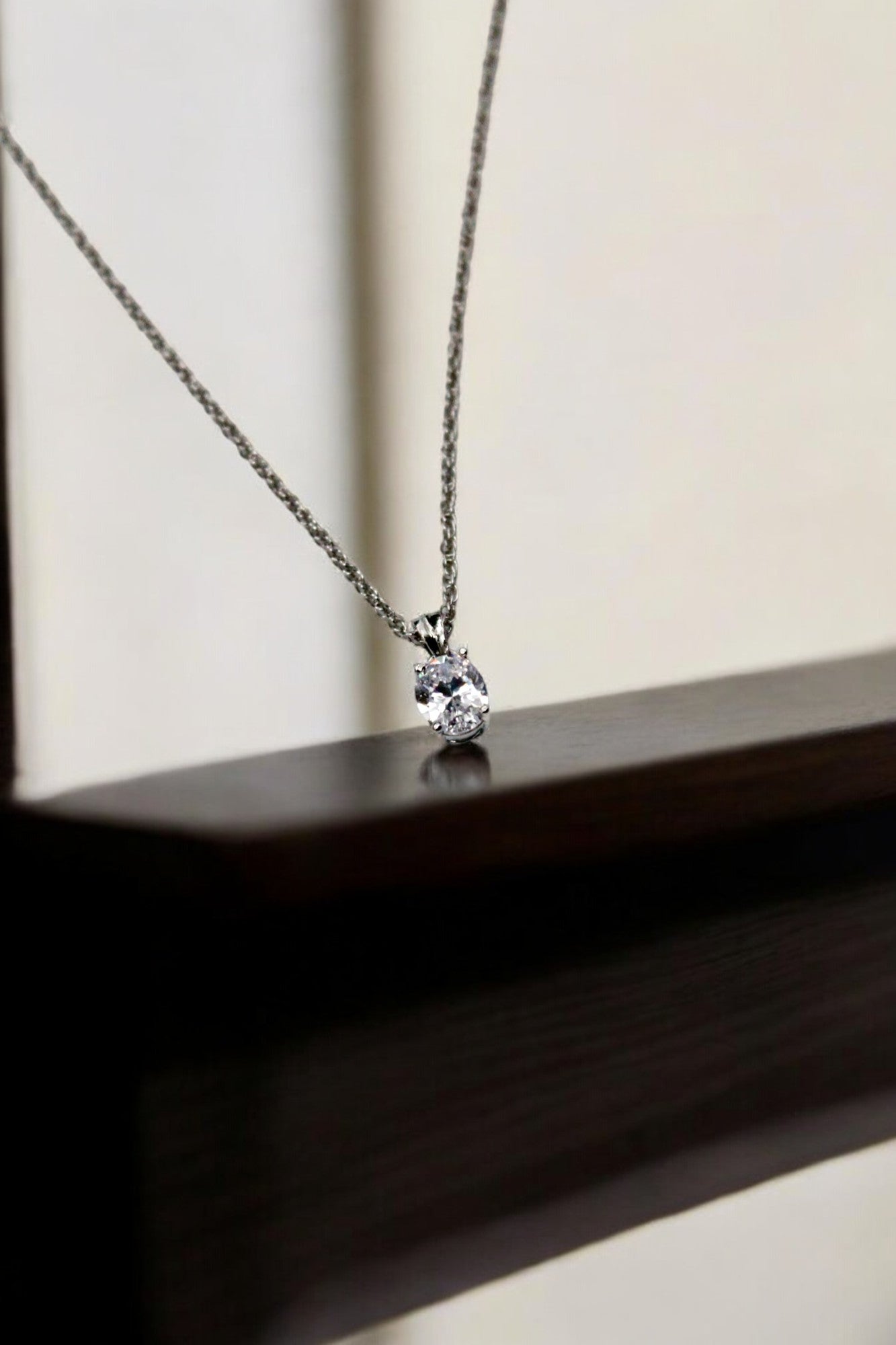 Premium Ovoid Diamond Pendant Set | 925 Sterling Silver - SACH JEWELS