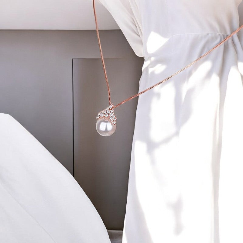 Gorgeous Pearl Necklace | Rose Gold Plated