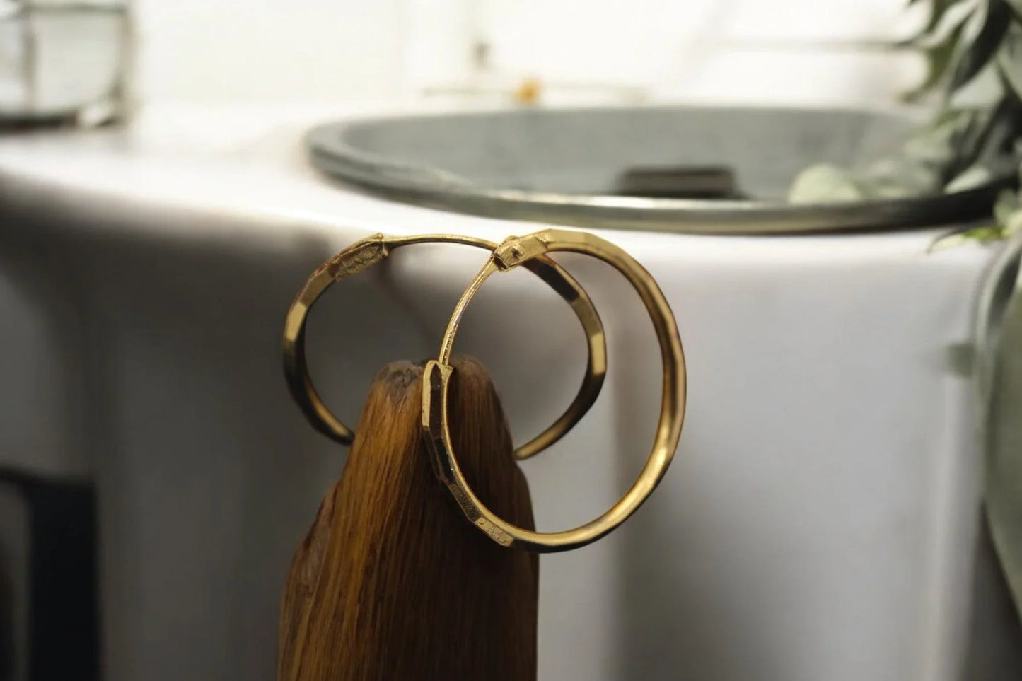 Long Hoop earrings | Italian Gold Plated - SACH JEWELS