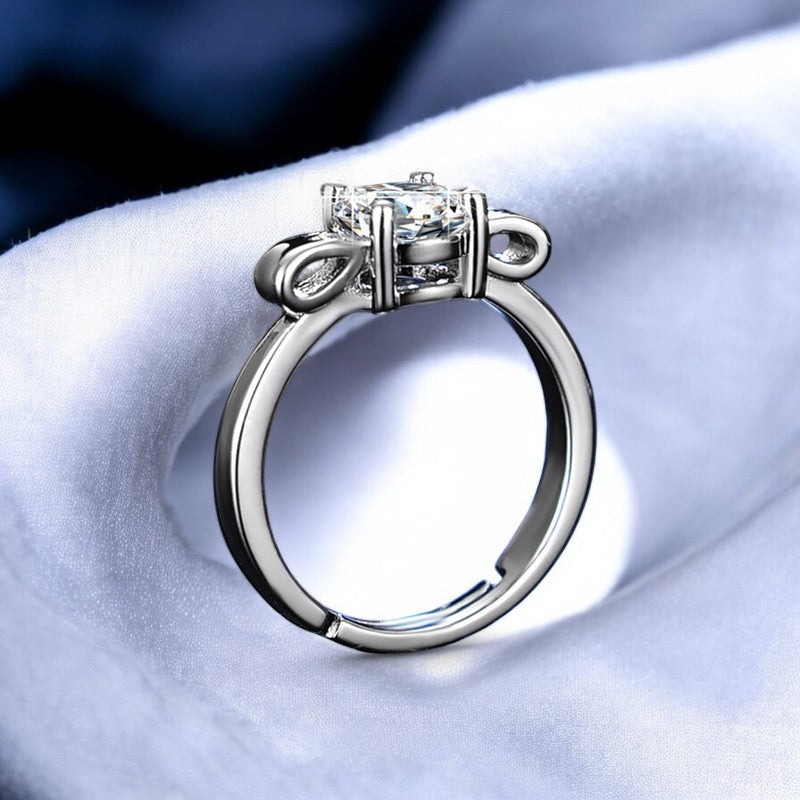 Women Minimal Diamond Ring | Italian Silver Plated - SACH JEWELS