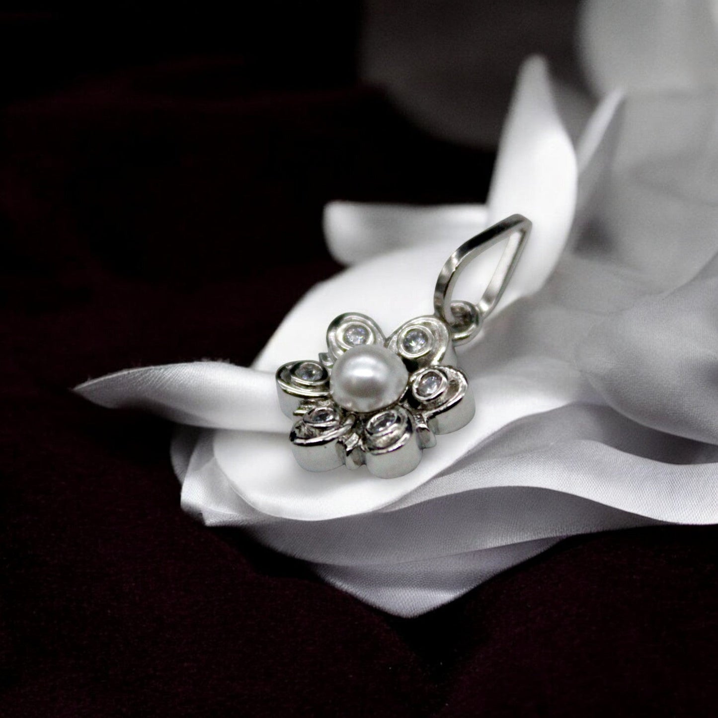 Twisted Pearl Flower Pendant Only | 925 Sterling Silver - SACH JEWELS