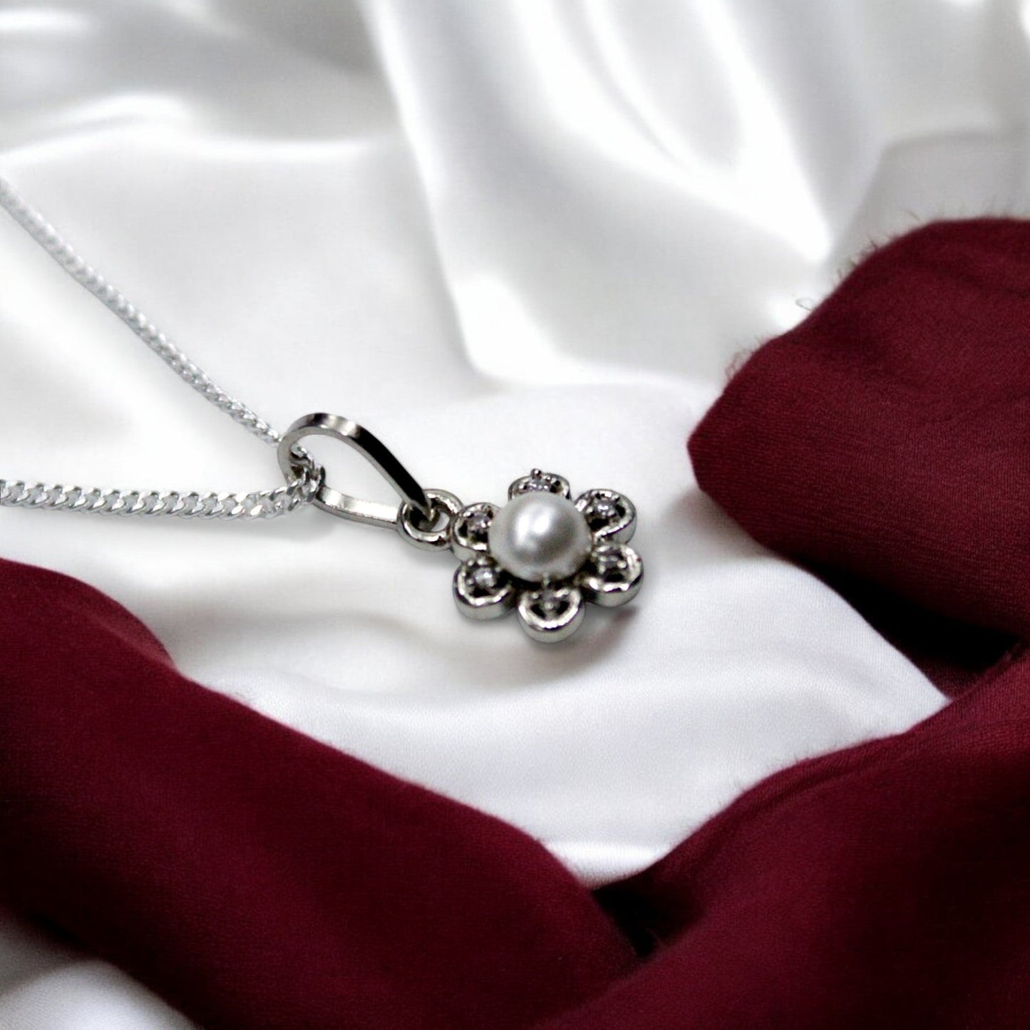 Pearl Flower Pendant Only | 925 Sterling Silver - SACH JEWELS