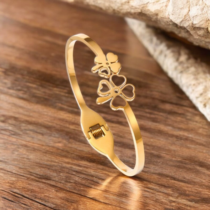 Double Flower Bracelet | Italian Gold Plated - SACH JEWELS
