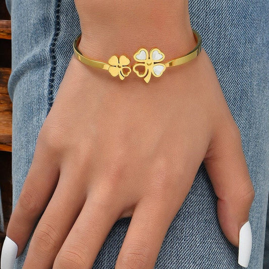 Double Flower Bracelet | Italian Gold Plated - SACH JEWELS